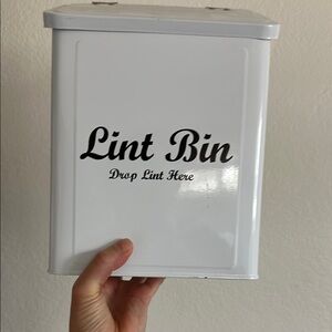 Chic White Lint Bin farmhouse modern